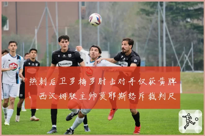 热刺后卫罗梅罗肘击对手仅获黄牌,西汉姆联主帅莫耶斯怒斥裁判尺度